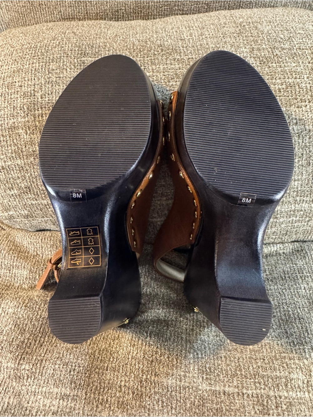 MICHAEL Michael Kors Charm Sling Open Toe Platform Wedge Sandals Size 8M - Picture 8 of 12